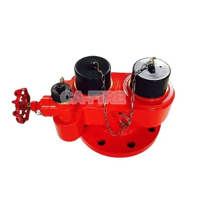 Compact 2 - Way-RE-REE-Einlass für Feuerhydrantsysteme-Ca-firerot